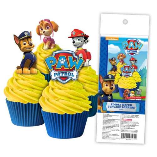 Edible Wafer Paper Cupcake Decorations - Paw Patrol